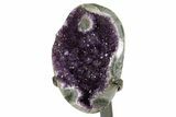Sparkling Amethyst Geode with Metal Stand - Uruguay #373001-3